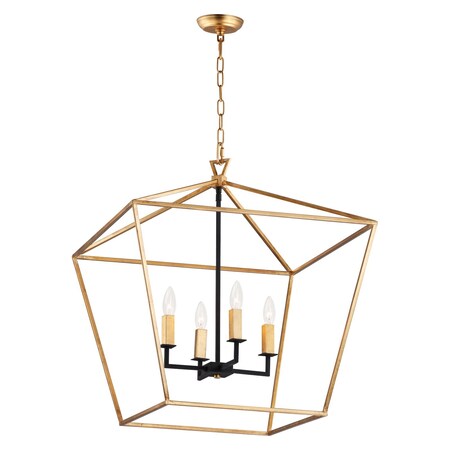 Maxim Abode 4-Light Chandelier 25155GLTXB